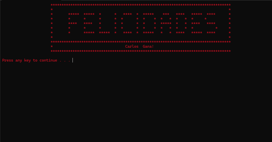 Pantalla de victoria